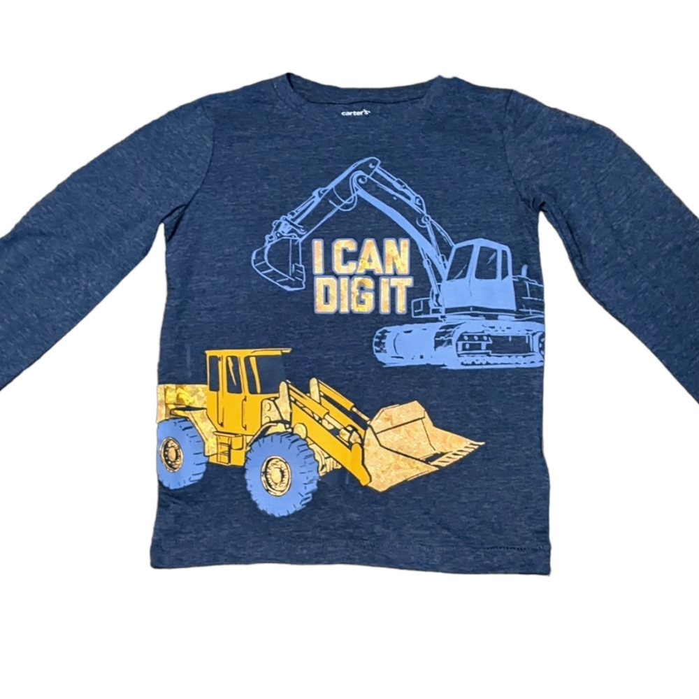 Carter's boy 4t excavator shirt NWT